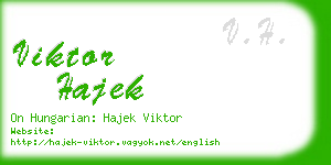 viktor hajek business card